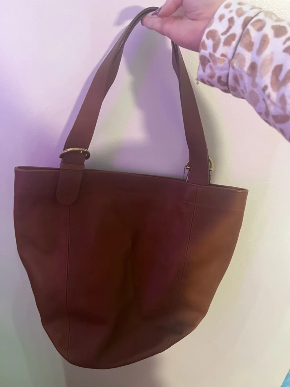 COACH Vintage Duffle SOHO XL British Tan Leather Bag 4082 - Picture 2 of 4